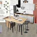 Planche déco pour cuisine dans appartement cenon (gironde)
