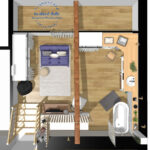 vue dessus mezzanine dans maison en pierre sur daignac (gironde, entre-deux-mers)