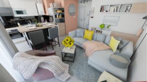 aménagement et décoration d'intérieur dans un appartement à Cenon (Gironde)